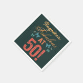 カスタム第50誕生日ファブラス スタンダードカクテルナプキン (角)
