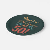 カスタム第50誕生日ファブラス ペーパープレート (アングル)