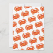 カスタム第50誕生日水カラガニシーフードパン 招待状 (裏面)