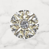 カスタム第60回ダイヤモンド記念日テーブル紙吹雪 コンフェッティ (スモール正面)