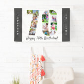 カスタム第70回誕生日パーティー写真コラージュ 横断幕 (インサイチュ)