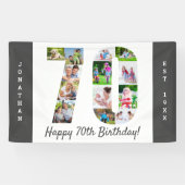 カスタム第70回誕生日パーティー写真コラージュ 横断幕 (横)