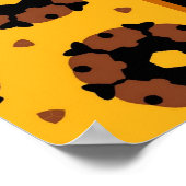 カスタム第70誕生日または任意の年の金ゴールド星 ポスター (角)