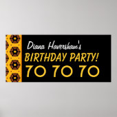 カスタム第70誕生日または任意の年の金ゴールド星 ポスター (正面)