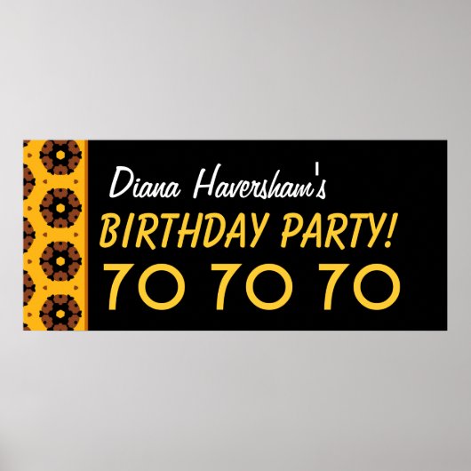 カスタム第70誕生日または任意の年の金ゴールド星 ポスター (正面)