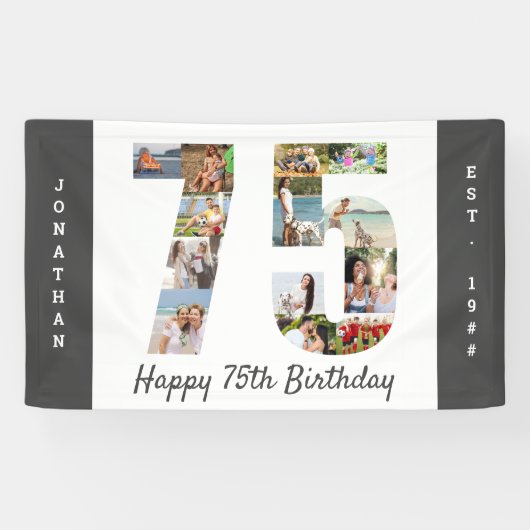 カスタム第75回バースデーパーティートラル写真集 横断幕 (横)
