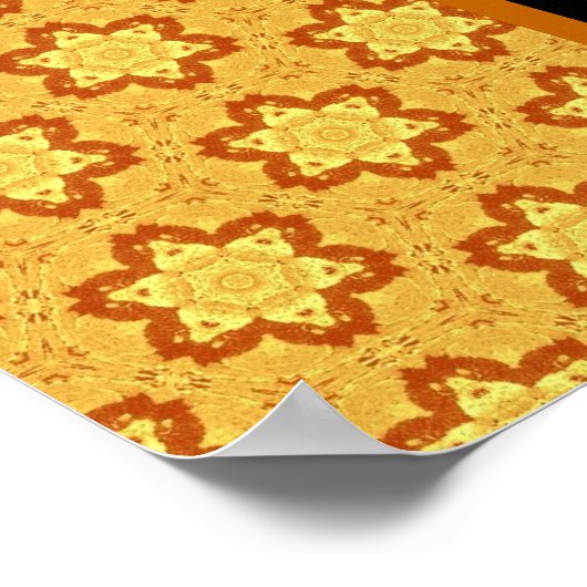 カスタム第80誕生日または任意の年の金ゴールド星 ポスター (角)