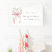 カスタム第80誕生日バナーボウワイルドフラワー 横断幕 (インサイチュ)