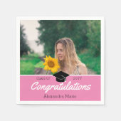 カスタム等写真学校卒業 スタンダードカクテルナプキン (正面)