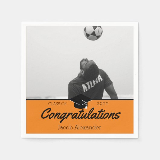 カスタム等写真学校卒業 スタンダードカクテルナプキン (正面)