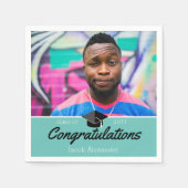 カスタム等写真学校卒業 スタンダードカクテルナプキン (正面)