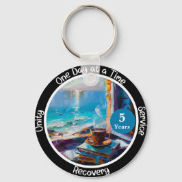 カスタム節酒マイルストーンギフト - オーシャンビューズ キーホルダー