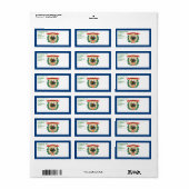 カスタム米国ウェストバージニア州旗の付いたラベル ラベル (フルシート)