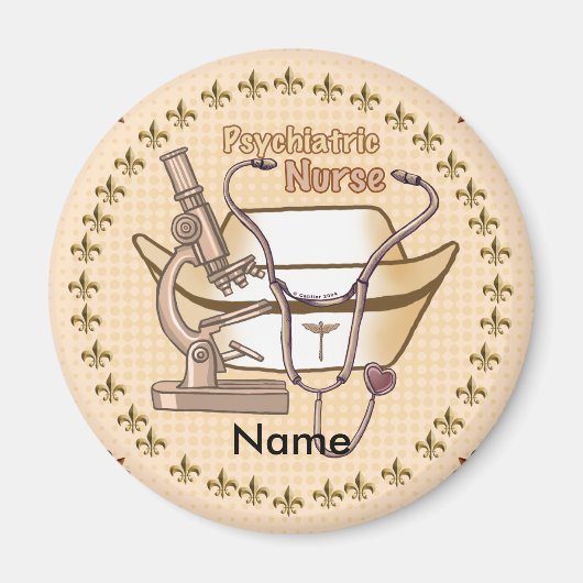 カスタム精神科ナース磁石 マグネット (正面)