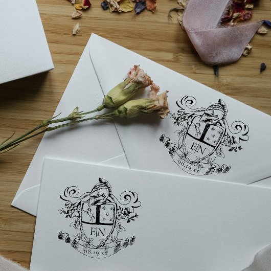 カスタム紋章モノグラム ラバースタンプ