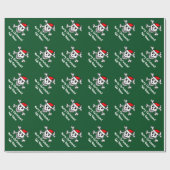 カスタム紙とサンタスカル ラッピングペーパー (フラット)