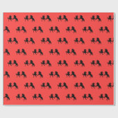 カスタム紙のラッピングの色の馬のカップル ラッピングペーパー (フラット)