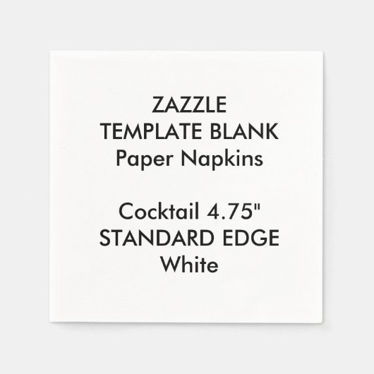 カスタム紙ナプキンス スタンダードカクテルナプキン (正面)