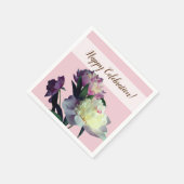 カスタム紙ナプキンズピンク牡丹の花 スタンダードカクテルナプキン (角)