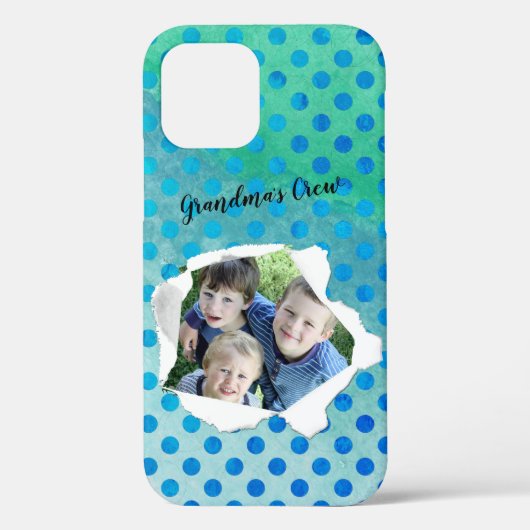 カスタム紙パンチ穴水玉模様テンプレート Case-Mate iPhoneケース (裏面)