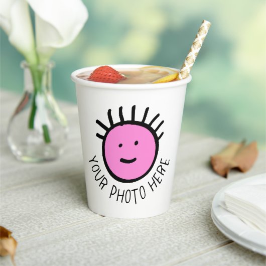 カスタム紙パーソナライズされたカップ8oz. – 蓋なし 紙コップ (インサイチュ)