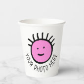 カスタム紙パーソナライズされたカップ8oz. – 蓋なし 紙コップ (正面)