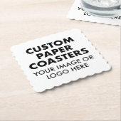 カスタム紙パーソナライズされたコースター(六)頭皮 ペーパーコースター (アングル)