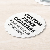 カスタム紙パーソナライズされたコースター(六)頭皮 ペーパーコースター (アングル)