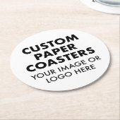 カスタム紙パーソナライズされたコースター(6ラウンド) ラウンドペーパーコースター (アングル)