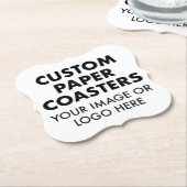 カスタム紙パーソナライズされたコースター(6)ブラケット ペーパーコースター (アングル)