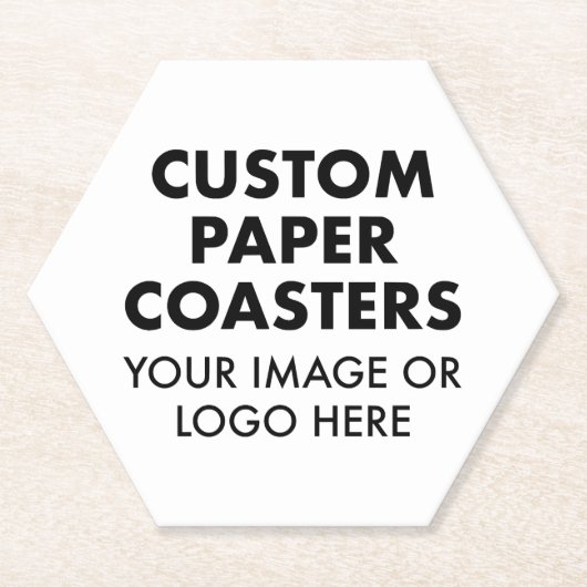 カスタム紙パーソナライズされたコースター(6) 4"六角コースター ペーパーコースター (正面)