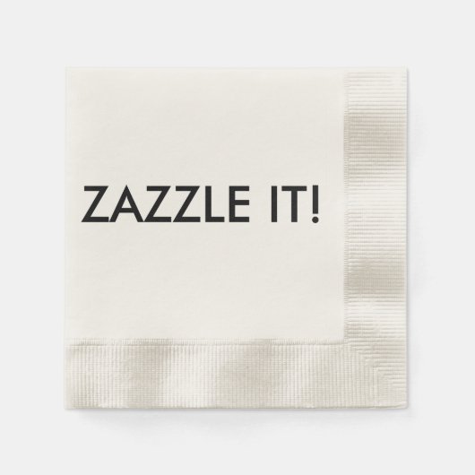 カスタム紙パーソナライズされたナプキンス空白のテンプレート 縁ありカクテルナプキン (正面)