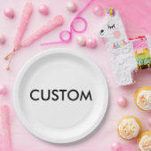 カスタム紙パーソナライズされたプレート空白のテンプレート ペーパープレート (パーティー)