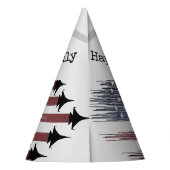 カスタム紙パーティーハット飛行機アメリカ国旗 パーティーハット (裏面)