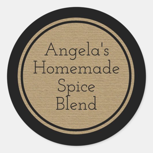 カスタム紙プリントボトル缶詰ジャールラベル ラウンドシール (正面)