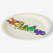 カスタム紙プレートと鳥おもしろい  ペーパープレート (アングル)