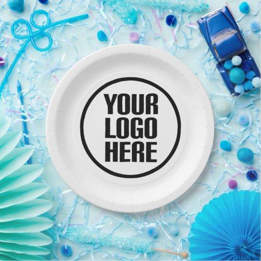 カスタム紙プレートロゴはこちらパーティー供給 ペーパープレート (パーティー)