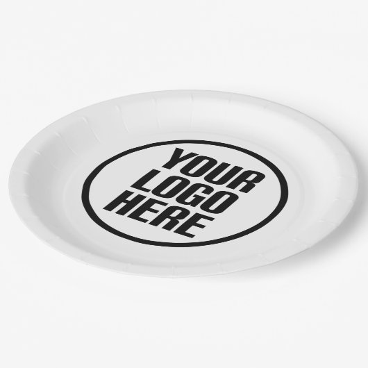 カスタム紙プレートロゴはこちらパーティー供給 ペーパープレート (アングル)