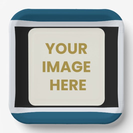 カスタム紙プレート | フォト.レトロ.おもしろい.エレガント ペーパープレート (正面)