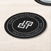 カスタム紙ロゴ付きラウンドPa ラウンドペーパーコースター (アングル)