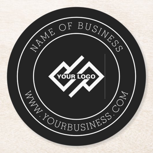 カスタム紙ロゴ付きラウンドPa ラウンドペーパーコースター (正面)
