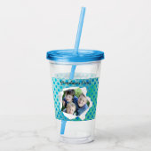 カスタム紙穴フォトブルードットテンプレート アクリルタンブラー (裏面)