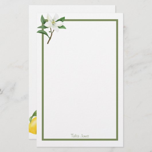 カスタム紙 便箋 (正面/裏面)