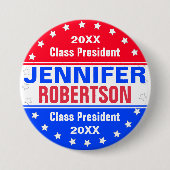 カスタム級大統領選挙テンプレートボタン 缶バッジ (正面)