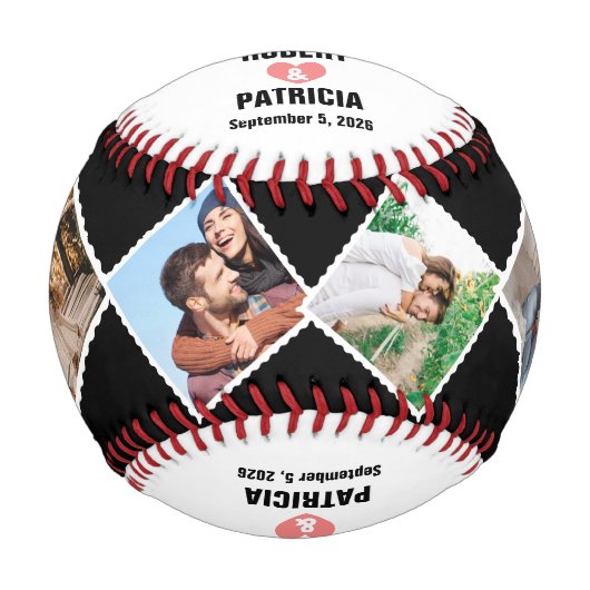 カスタム素晴らしあなたはの次のカップルの名前と写真 野球ボール (正面)