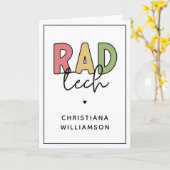 カスタム素晴らしい技術放射線技師 カード (黄色い花)