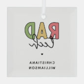 カスタム素晴らしい技術放射線技師 ガラスオーナメント (裏面)