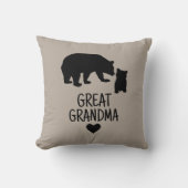 カスタム素晴らしおばあちゃんギフトおじいちゃんベアーグレイゲティガー クッション (正面)