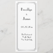 カスタム素晴らしアールデコシルバーのメ結婚ニュー メニュー (裏面)