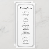 カスタム素晴らしアールデコシルバーのメ結婚ニュー メニュー (正面/裏面)